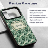 Elegant Riverside Trees and Pagoda Scenic Toile Custom Name Protective Phone Case Mobile Cover Durable Everyday Smartphone Shock Resistant