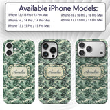 Elegant Riverside Trees and Pagoda Scenic Toile Custom Name Protective Phone Case Mobile Cover Durable Everyday Smartphone Shock Resistant