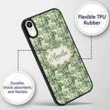 Lush Botanical Forest Estate Scenic Toile Nature Custom Name Protective Phone Case Mobile Cover Durable Everyday Smartphone Shock Resistant