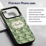 Lush Botanical Forest Estate Scenic Toile Nature Custom Name Protective Phone Case Mobile Cover Durable Everyday Smartphone Shock Resistant