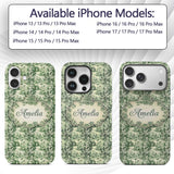 Lush Botanical Forest Estate Scenic Toile Nature Custom Name Protective Phone Case Mobile Cover Durable Everyday Smartphone Shock Resistant