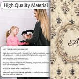 Soft Beige Vintage Floral Ornamental Damask Seamless Pattern Name  Personalised Custom Name Super Soft Fleece Blanket Bed Sofa Throw