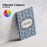 Personalised Name Blue Watercolour Abstract Custom  Bespoke Interior Contemporary Canvas Wall Art Print Decor Picture Ready to Hang