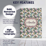 Personalised Name Soft Blue Orchid Floral Custom  Unique Gift Idea Elegant Feature Canvas Wall Art Print Decor Picture Ready to Hang