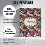 Personalised Name Deep Green Orchid Floral Custom  Unique Gift Idea Elegant Feature Canvas Wall Art Print Decor Picture Ready to Hang