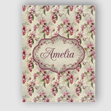 Personalised Name Soft Pink Orchid Floral Custom  Unique Gift Idea Elegant Feature Canvas Wall Art Print Decor Picture Ready to Hang