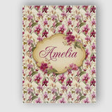 Personalised Name Blush Pink Orchid Floral Custom  Unique Gift Idea Elegant Feature Canvas Wall Art Print Decor Picture Ready to Hang