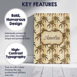 Personalised Name Tropical Palm Tree Custom Premium Decorative Design Modern Room Accent Canvas Wall Art Print Decor Picture Ready to Hang