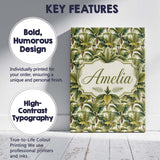 Personalised Name Dense Tropical Banana Custom  Modern Room Accent Elegant Feature Canvas Wall Art Print Decor Picture Ready to Hang