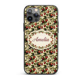 Classic Strawberry Vine Floral Vintage Seamless Custom Name Protective Phone Case Mobile Cover Durable Everyday Smartphone Shock Resistant