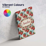 Personalised Name Grunge Strawberry Drip Custom  Unique Gift Idea Elegant Feature Canvas Wall Art Print Decor Picture Ready to Hang