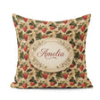 Custom Name Rustic Vine Wood Texture Seamless Pattern Name Cute Square Filled Cushion Throw Pillow Sofa Bed Home Decor Zip Washable UK Made