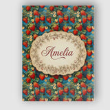 Personalised Name Artistic Strawberry Vine Custom  Unique Gift Idea Elegant Feature Canvas Wall Art Print Decor Picture Ready to Hang