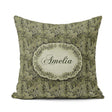 Custom Name Dark Forest Vine Branch Botanical Seamless Name Cute Square Filled Cushion Throw Pillow Sofa Bed Home Decor Zip Washable UK Made