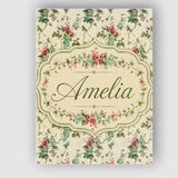 Personalised Name Pastel Floral Berry Vine Custom  Unique Gift Idea Elegant Feature Canvas Wall Art Print Decor Picture Ready to Hang
