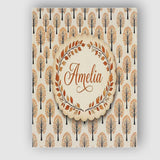 Personalised Name Minimalist Autumn Trees Custom  Unique Gift Idea Elegant Feature Canvas Wall Art Print Decor Picture Ready to Hang