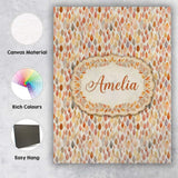 Personalised Name Soft Pastel Falling Custom Modern Room Accent Creative Decorator Style Canvas Wall Art Print Decor Picture Ready to Hang