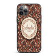 Floral Autumn Branches with Orange Printed Design Custom Name Protective Phone Case Mobile Cover Durable Everyday Smartphone Shock Resistant