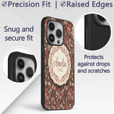 Floral Autumn Branches with Orange Printed Design Custom Name Protective Phone Case Mobile Cover Durable Everyday Smartphone Shock Resistant