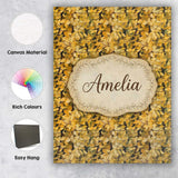 Personalised Name Golden Fall Foliage Dense Custom  Bespoke Interior Contemporary Canvas Wall Art Print Decor Picture Ready to Hang