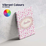 Personalised Name Soft Watercolor Pink Custom  Modern Room Accent Elegant Feature Canvas Wall Art Print Decor Picture Ready to Hang