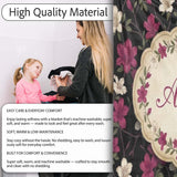 Elegant Pink Floral Arrangement on Deep Dark Background Seamless  Personalised Custom Name Super Soft Fleece Blanket Bed Sofa Throw