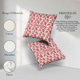 Custom Name Coral Cherry Blossom Branches on Background Seamless Square Filled Cushion Throw Pillow Sofa Bed Home Decor Zip Washable UK Made