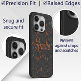 Dark Forest Wildfire Landscape with Burning Trees Custom Name Protective Phone Case Mobile Cover Durable Everyday Smartphone Shock Resistant