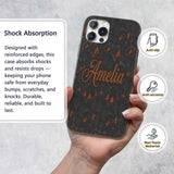 Dark Forest Wildfire Landscape with Burning Trees Custom Name Protective Phone Case Mobile Cover Durable Everyday Smartphone Shock Resistant