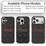 Dark Forest Wildfire Landscape with Burning Trees Custom Name Protective Phone Case Mobile Cover Durable Everyday Smartphone Shock Resistant