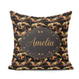 Custom Name Abstract Nature Shapes Golden Organic Forms Seamless Square Filled Cushion Throw Pillow Sofa Bed Home Decor Zip Washable UK Made