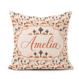 Custom Name Minimal Burnt Landscape with Sparse and Fire Accents Square Filled Cushion Throw Pillow Sofa Bed Home Decor Zip Washable UK Made