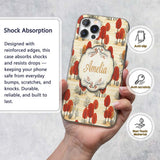 Autumn Woodland Scene with Red Trees and Neutral Custom Name Protective Phone Case Mobile Cover Durable Everyday Smartphone Shock Resistant