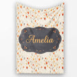 Delicate Small Floral Pattern in Warm Autumn Shades Seamless Name  Personalised Custom Name Super Soft Fleece Blanket Bed Sofa Throw