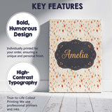 Personalised Name Delicate Small Floral Custom  Modern Room Accent Elegant Feature Canvas Wall Art Print Decor Picture Ready to Hang
