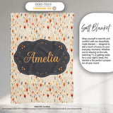 Delicate Small Floral Pattern in Warm Autumn Shades Seamless Name  Personalised Custom Name Super Soft Fleece Blanket Bed Sofa Throw