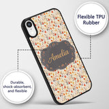 Small Autumn Floral Pattern in Printed Design Custom Name Protective Phone Case Mobile Cover Durable Everyday Smartphone Shock Resistant