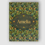 Personalised Name Dense Green Cactus Jungle Custom  Bespoke Interior Contemporary Canvas Wall Art Print Decor Picture Ready to Hang