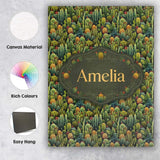 Personalised Name Dense Green Cactus Jungle Custom  Bespoke Interior Contemporary Canvas Wall Art Print Decor Picture Ready to Hang