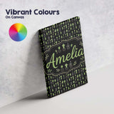 Personalised Name Minimal Cute Potted Custom Modern Room Accent Creative Decorator Style Canvas Wall Art Print Decor Picture Ready to Hang