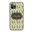 Soft Green Cactus with Cream Flower Illustration Custom Name Protective Phone Case Mobile Cover Durable Everyday Smartphone Shock Resistant