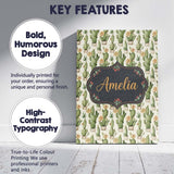 Personalised Name Soft Green Cactus with Custom  Unique Gift Idea Elegant Feature Canvas Wall Art Print Decor Picture Ready to Hang