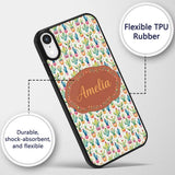 Colourful Watercolor Cactus Pots Fun Seamless Custom Name Protective Phone Case Mobile Cover Durable Everyday Smartphone Shock Resistant