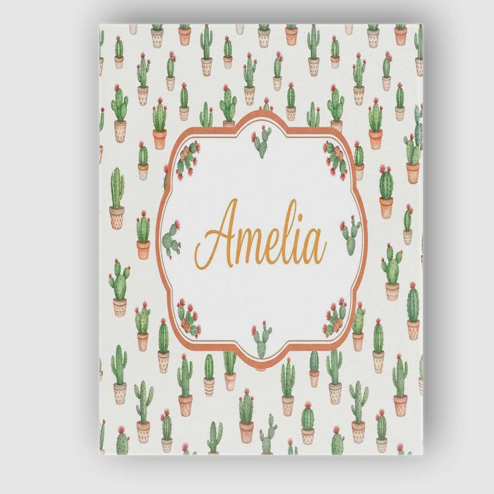 Personalised Name Soft Watercolor Green Custom  Modern Room Accent Elegant Feature Canvas Wall Art Print Decor Picture Ready to Hang
