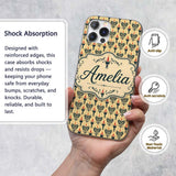 Vintage Ornate Candle Holders and Flames Beige Custom Name Protective Phone Case Mobile Cover Durable Everyday Smartphone Shock Resistant