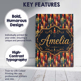 Personalised Name Vibrant Melted Wax Custom Premium Decorative Design Modern Room Accent Canvas Wall Art Print Decor Picture Ready to Hang