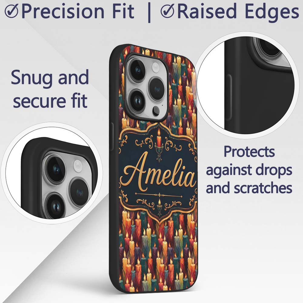 Vibrant Melted Wax Multicolor Printed Design Custom Name Protective Phone Case Mobile Cover Durable Everyday Smartphone Shock Resistant