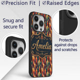 Vibrant Melted Wax Multicolor Printed Design Custom Name Protective Phone Case Mobile Cover Durable Everyday Smartphone Shock Resistant