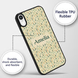 Abstract Leaf Shapes with Candle Lights Soft Custom Name Protective Phone Case Mobile Cover Durable Everyday Smartphone Shock Resistant