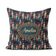 Custom Name Artistic Melting Candles on Dark Background Seamless Square Filled Cushion Throw Pillow Sofa Bed Home Decor Zip Washable UK Made